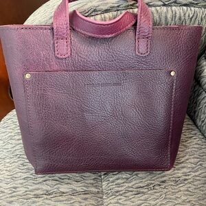 Brand new plum Portland leather tote
